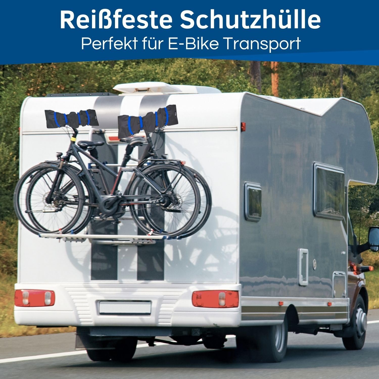 HiLo sports Lenkerschutzhülle E-Bike wasserdicht - [Für alle Fahrradlenker] - Passt auch für große Lenker mit Hörnchen - Reißfester Fahrrad Transportschutz - Fahrradschutz Heckträger (Rot)