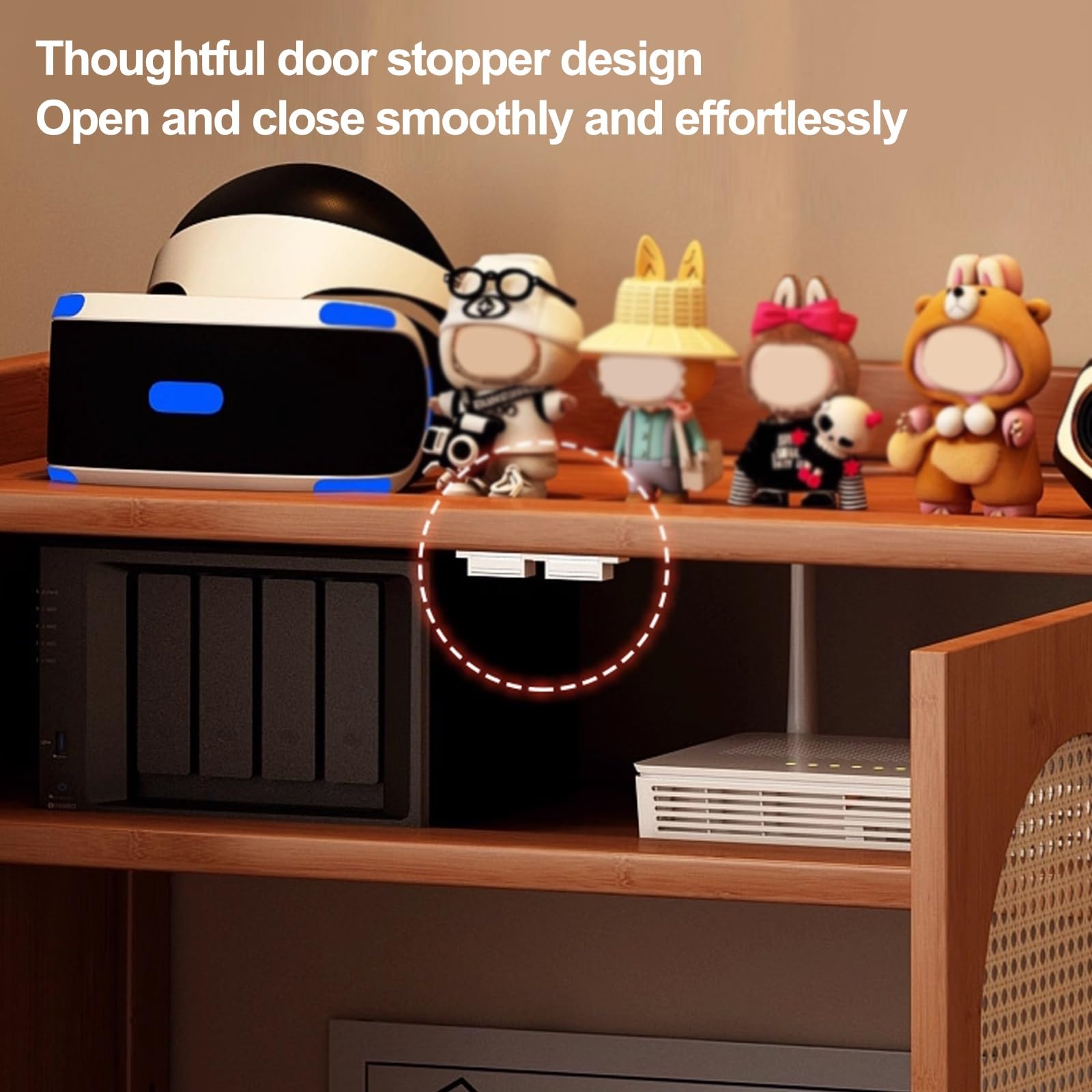 Armoire de rangement sur pied pour routeur WiFi pour la maison et le bureau