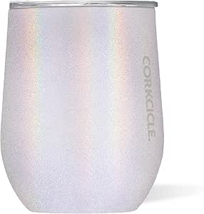 Corkcicle Stemless Insulated Wine Glass Tumbler, Unicorn Magic, 12 oz – Stainless Steel Stemless Wine Glass Keeps Beverages Cold for 6 Hours, Hot for 3 Hours – Non-Slip, Easy-Grip Insulated Cup