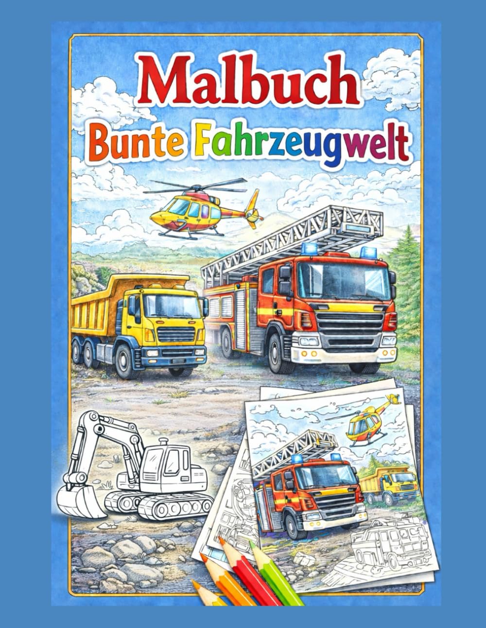 Fahrzeuge Ausmalbuch: Ausmalbuch mit 40 Motiven für kleine und große Künstler