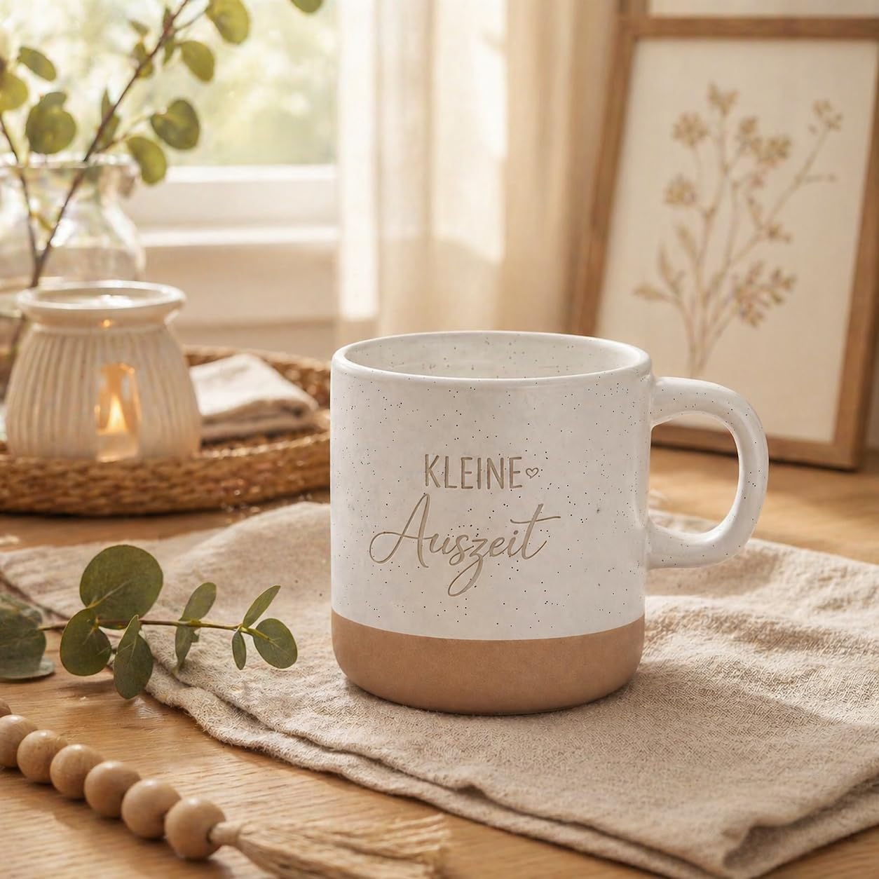 Geschenkset für Frauen Wellness Geschenke Kleine Auszeit Set mit Kerze Tasse Socken Rosa