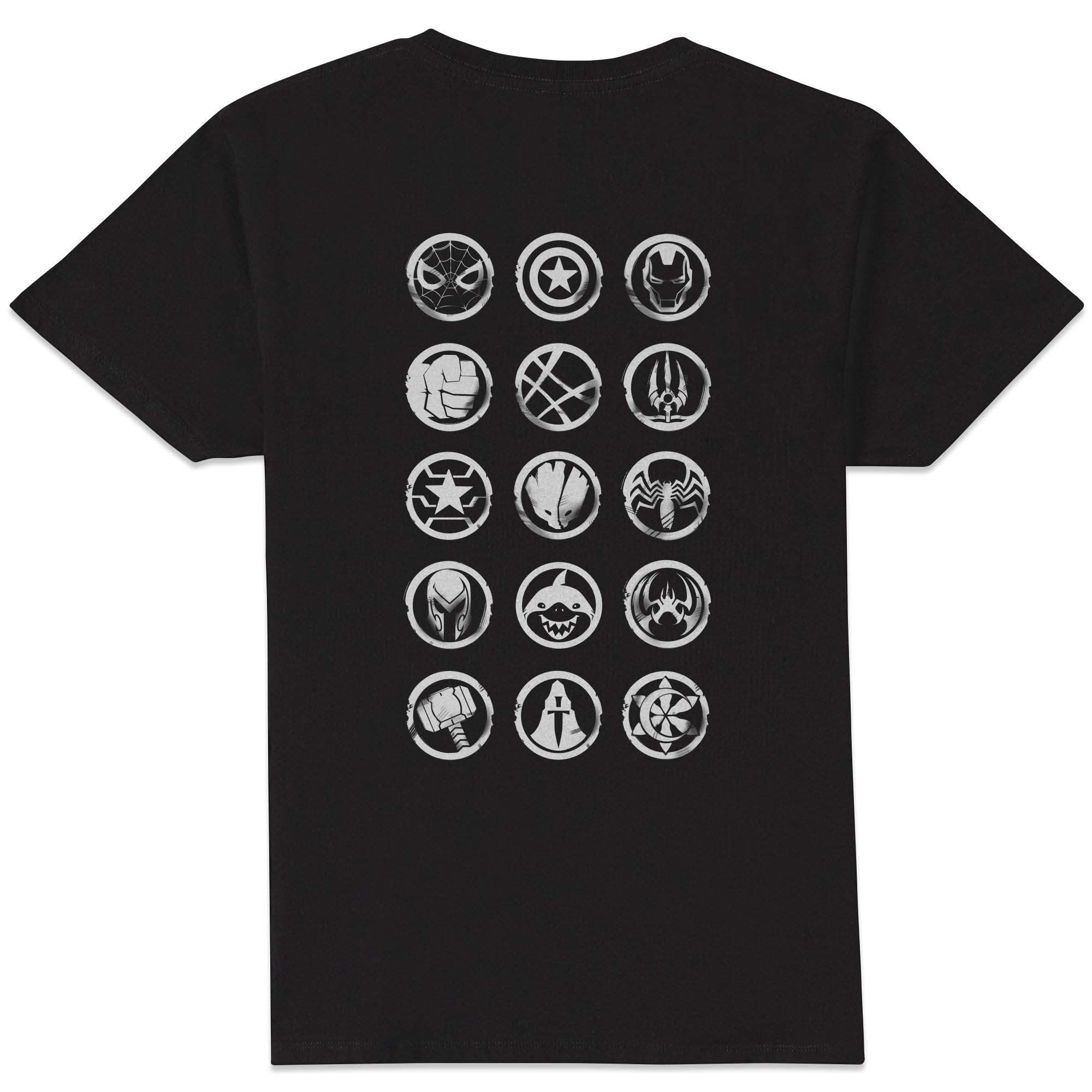 Marvel Unisex Black Rivals Character Lineup T-Shirt In | Size: Large