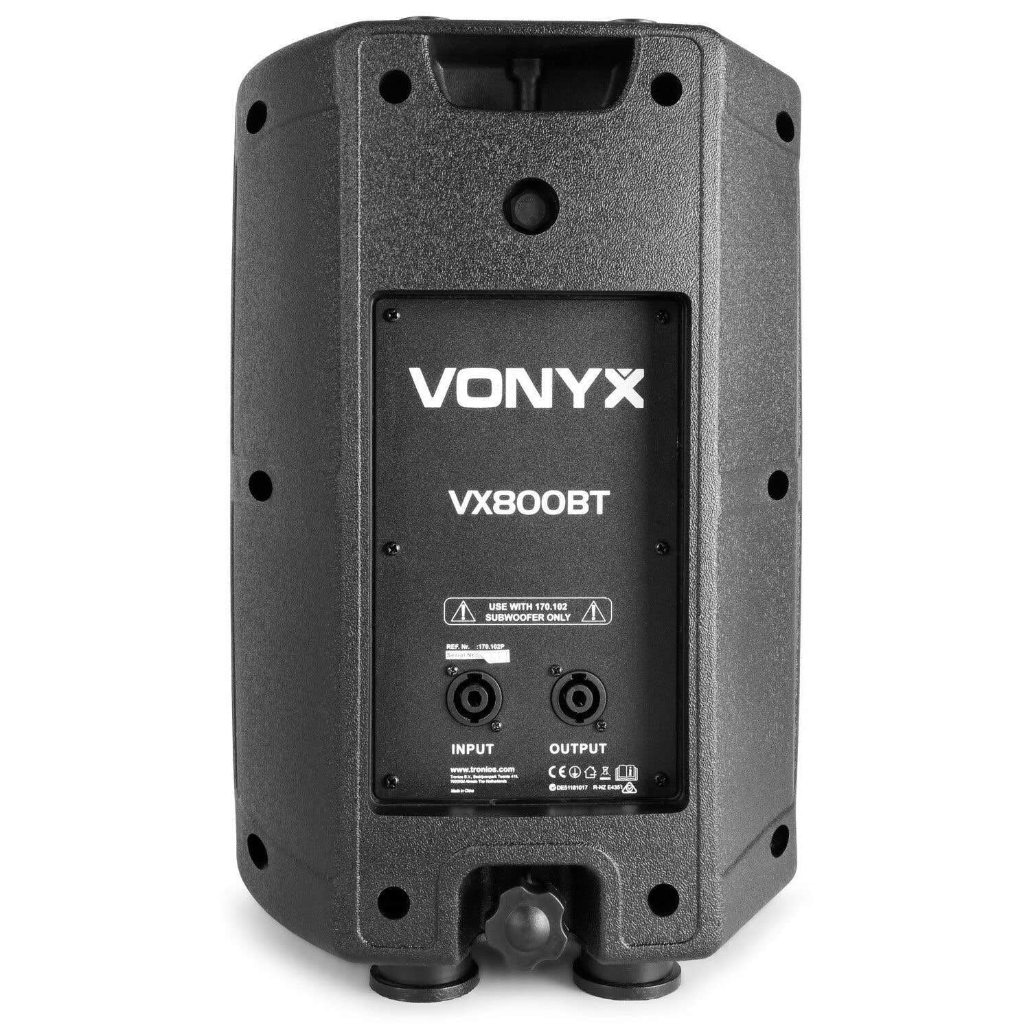 Vonyx VX800BT DJ Boxen Set 800 Watt Bluetooth 12 Zoll Subwoofer PA Anlage Komplettset Schwarz