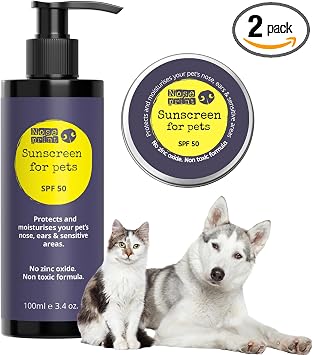 Frozen Lemon Lab 2 Pack Pet Sunscreen Set, SPF 50 Lotion 100ml and Sunblock fpr Pets Balm 30ml