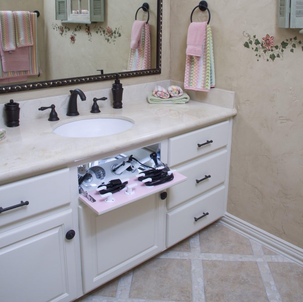 Hidden Curling Iron, Flat Iron, Hair Dryer Holder (VVS+)