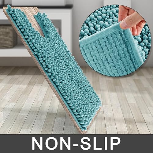 Miniatura 363 de Yimobra - Tapete de baño largo de felpilla, grande de 55.1 x 24 pulgadas, microfibra gruesa, absorbente, extrasuave, antideslizante, peludo, lavable