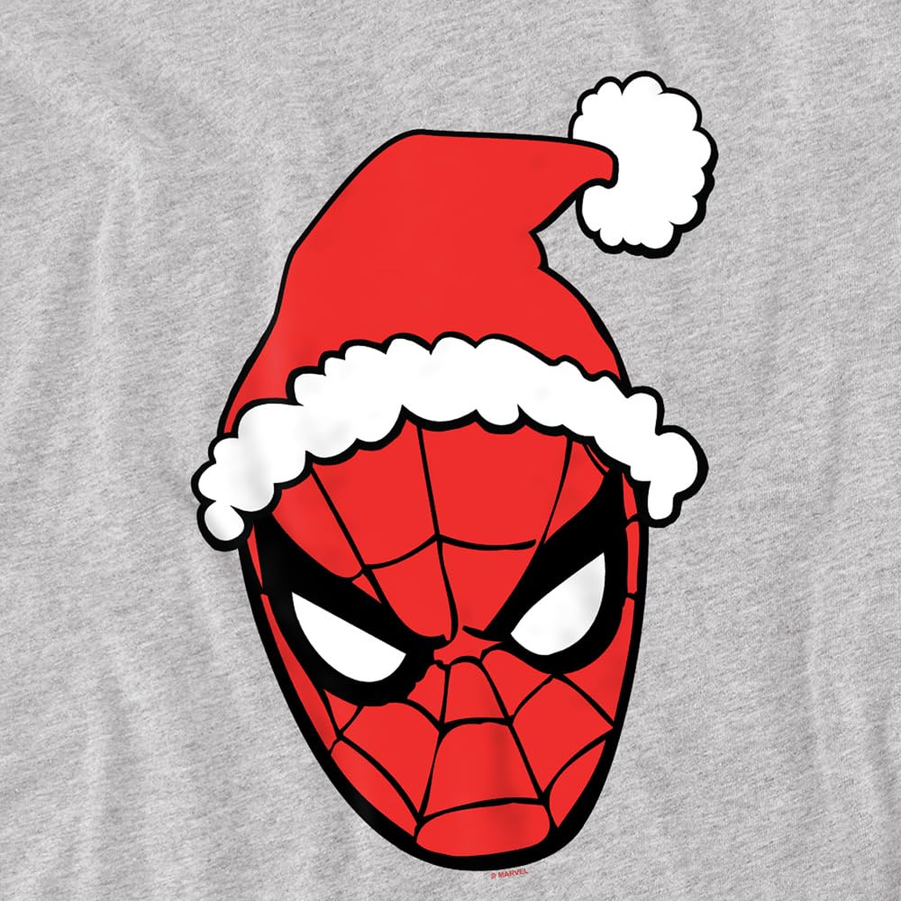 Spider-Man Marvel Spiderman Santa Hat Kids Sweatshirt, Athletic Heather Pullover Unisex - Bambini e Ragazzi (Pacco da 1)