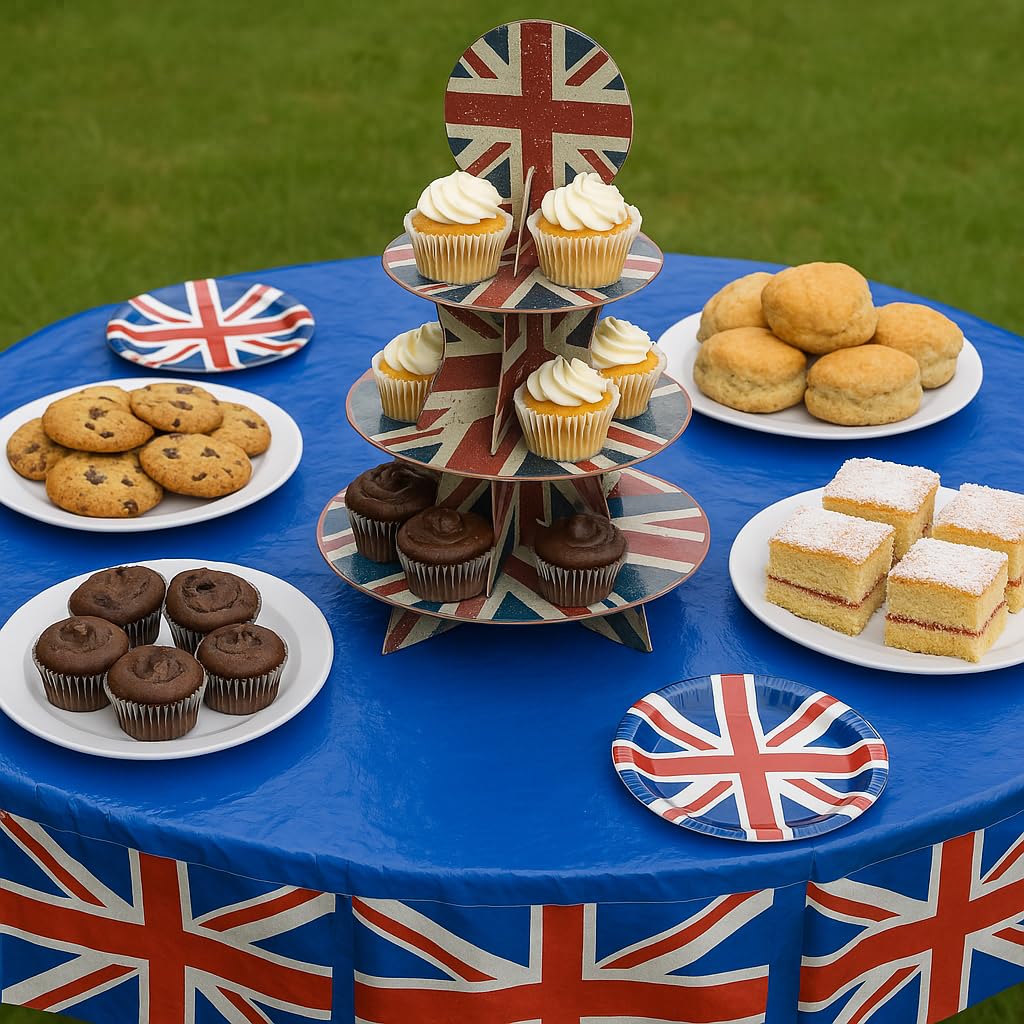Union Jack Flag With Details Of The 80th Anniversary Of The VE Day Celebrations On A Street In England 4th May 2025 Image675371636 - Foto 7