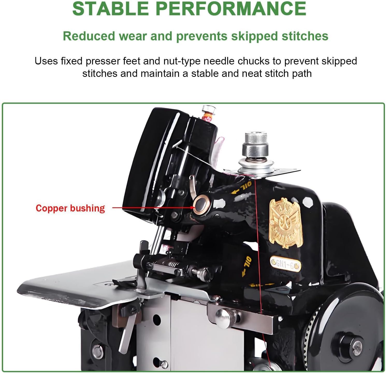 Macchina da Cucire con Telaio in Metallo e Kit di Accessori - Macchina da Cucire con Telaio in Metallo, Strumento Professionale per overlock, per Tessuti a Maglia, Jeans