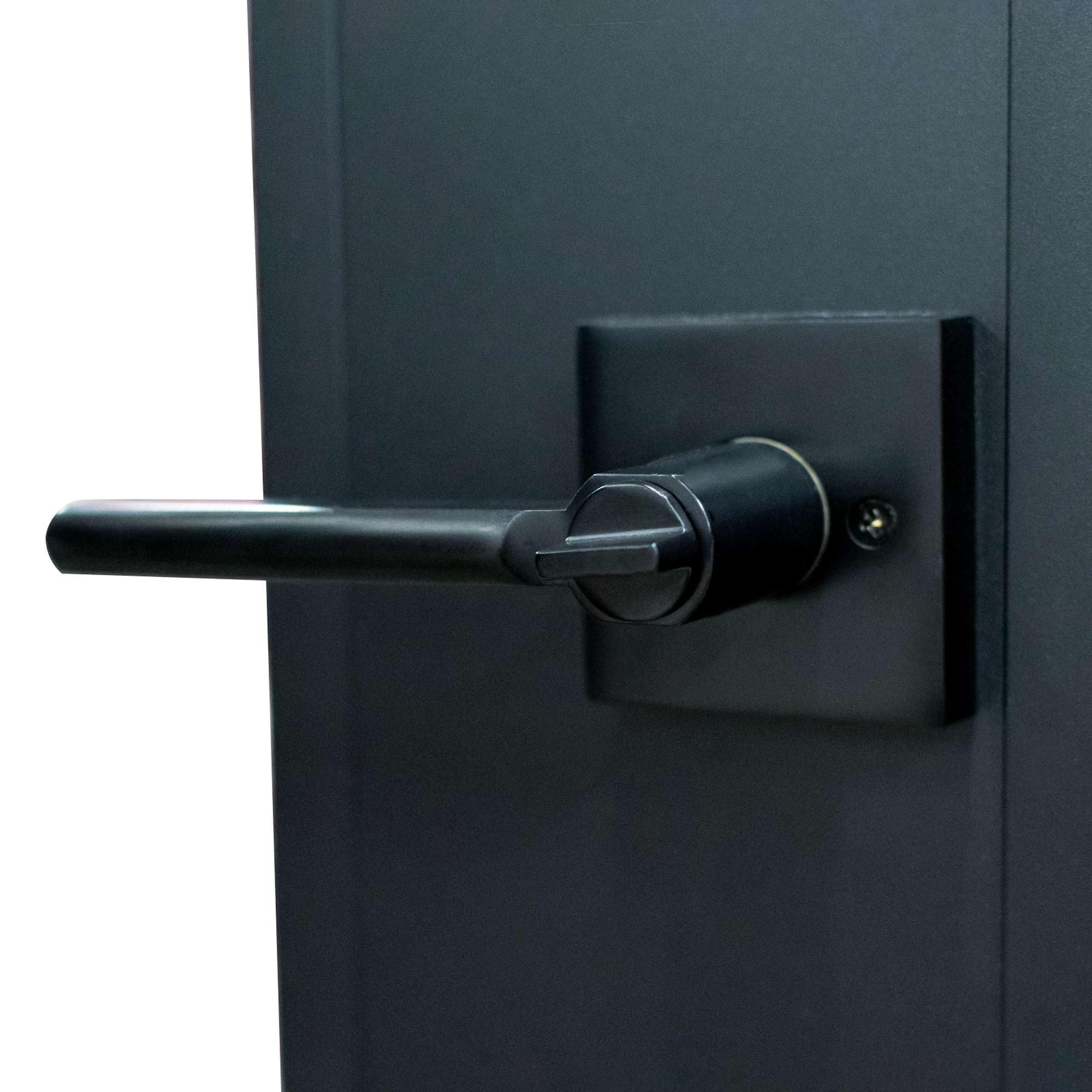 inova Glastür satiniert Komplettset 830x2115mm DIN links Türschloss Drehtür mit Beschlag und Zarge