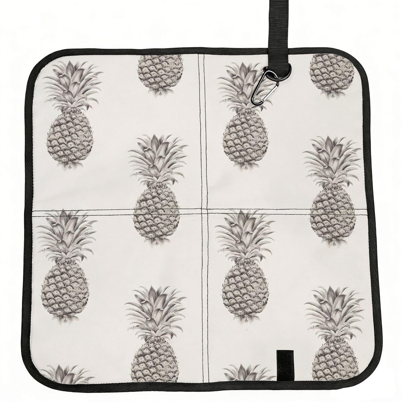 AYYQWE Lovely Pineapple Print Foldable Seat Cushion Portable Chair Pad Office Commuting Picnic Camping Outdoor
