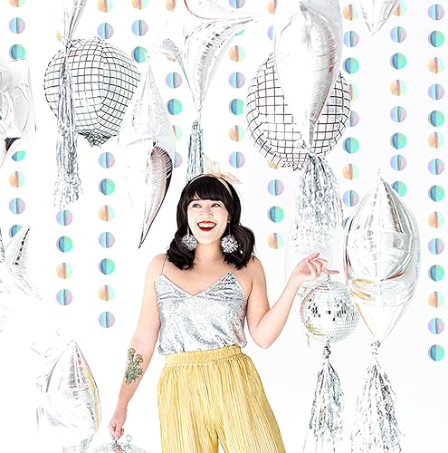 Miniatura 40 de Guirnalda de papel para decoración de fiesta de otoño beige, naranja y rosa, 39 pies, 3D de otoño, bohemio, colgante, para Acción de Gracias