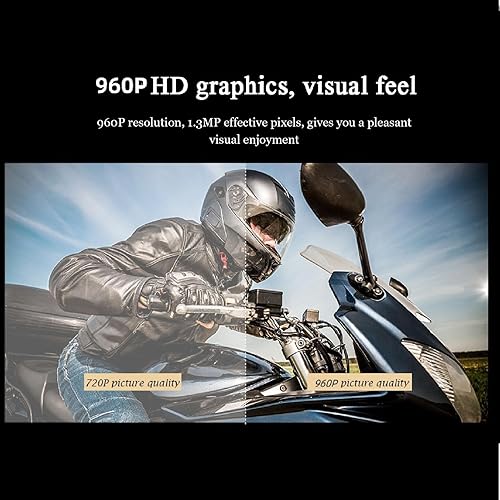 Miniatura 2 de Pomya Cámara de casco de motocicleta para bicicleta, mini cámara de acción deportiva impermeable de 170 gran angular para manillar de automóvil,