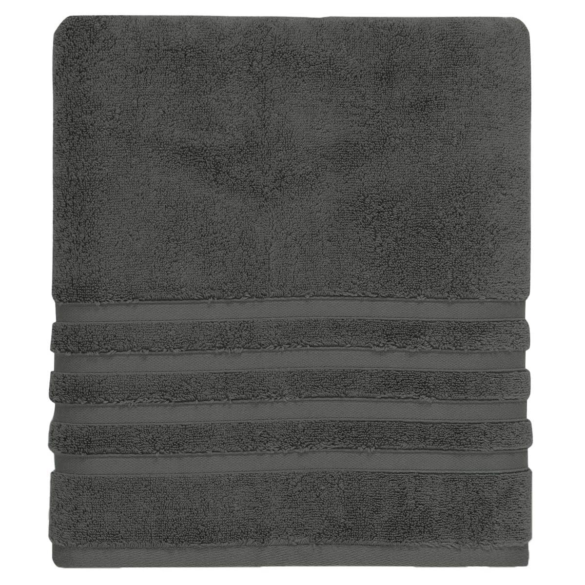 Drap de bain Sensilk anthracite 100x150 cm pour la douche au quotidien