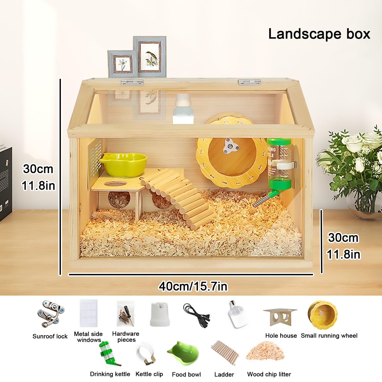 Hamster Cage Chewproof, Large Hamster Habitats Enclosure, Panoramic ...
