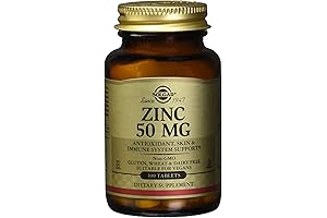 Solgar Zinc 50 Mg With Immune System, Healthy Skin & Antioxidant Support