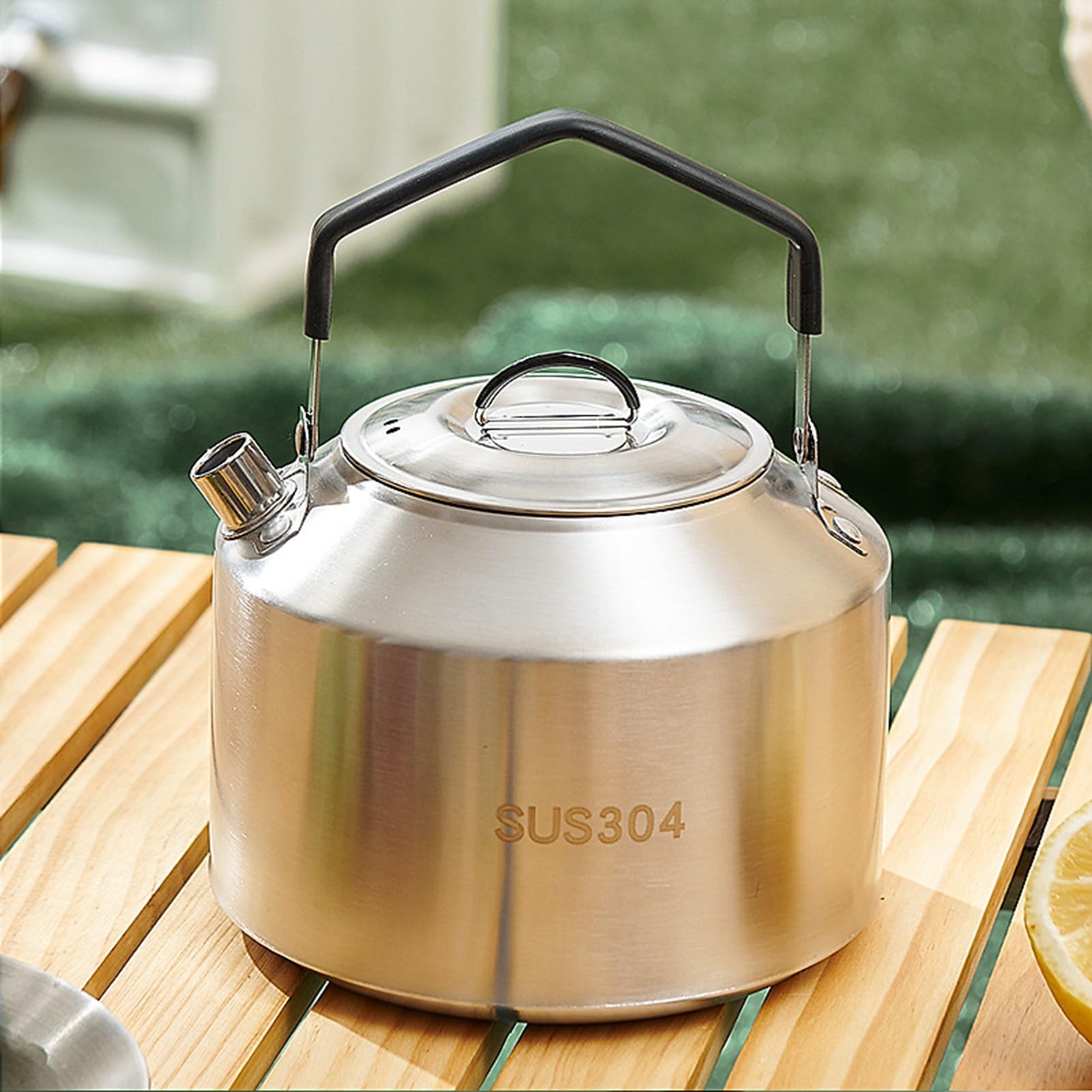 Ultralekki Czajnik Kampingowy z Stali 304 - Szybkie Nagrzewanie do Kawy i Herbaty, Dobra na Wspinanki i Piknik(1.5L)