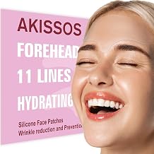 Akissos Silicone Forehead Wrinkle Patches, 2 PCS Reusable Overnight Anti Wrinkle Patches for Frown Lines 11 Lines, Hydrating Silicone Face Tape for Wrinkles, Ideal Daily Skin Care for Men Women