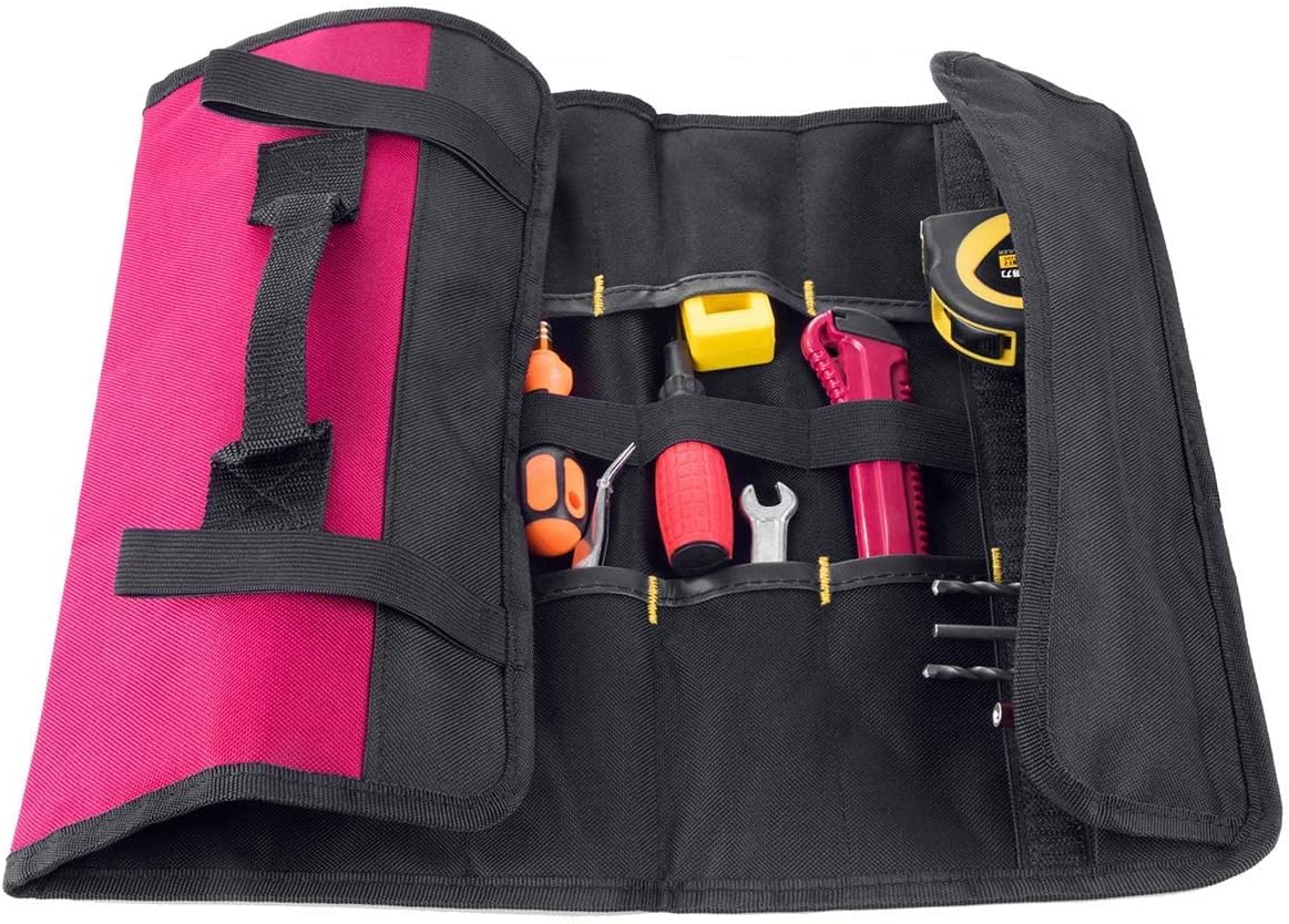 1/2 Pcs Tool Roll Organizer Storage-Wrench Organizer&Tool Pouch-Wrench Roll Includes Pouches for Sockets-Tool Rolls Up canvas Bag for Electrician,HVAC,Plumber,Carpenter or Mechanic