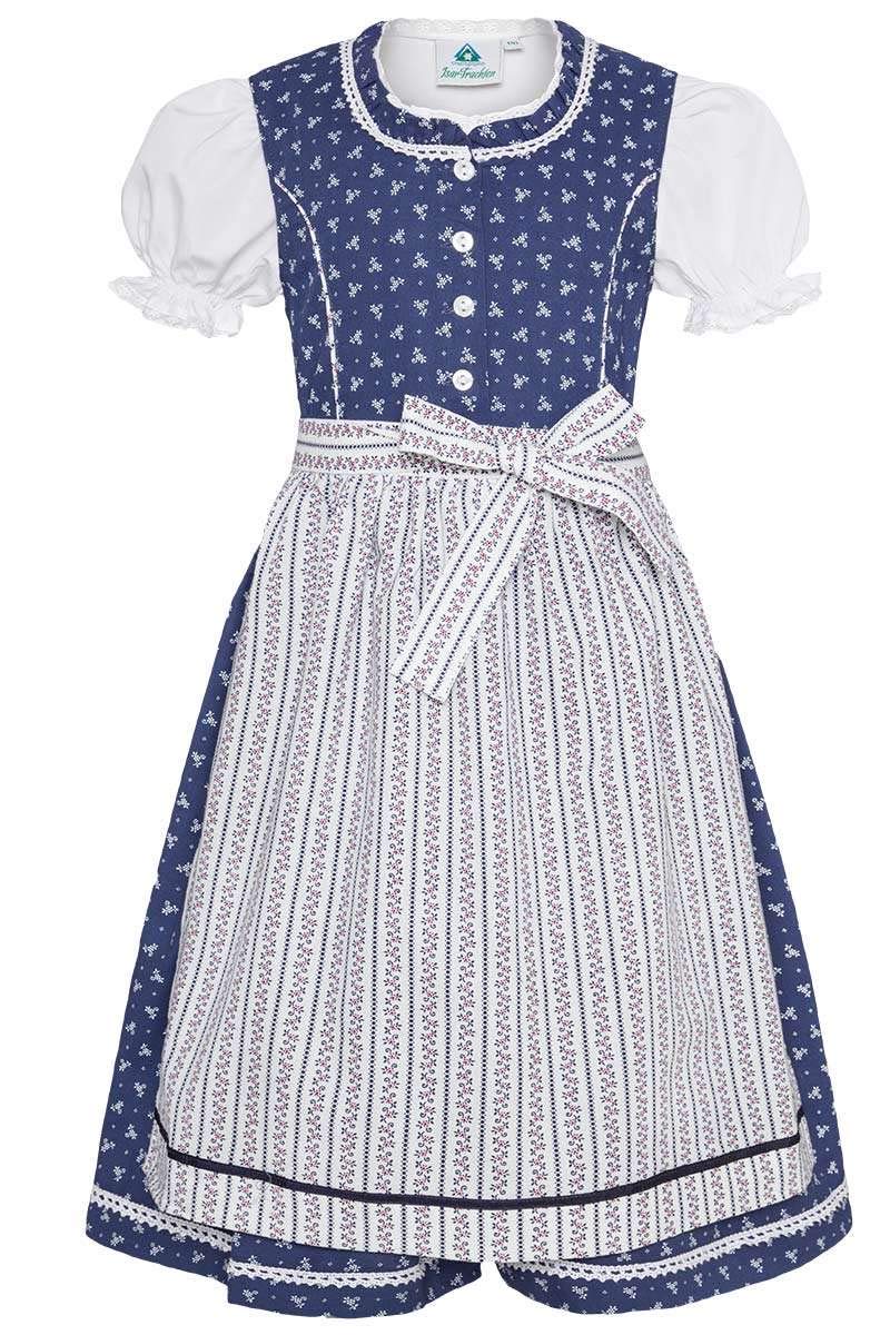 Isar-Tracht, costume da dirndl per bambine, rosso con camicetta, rosso