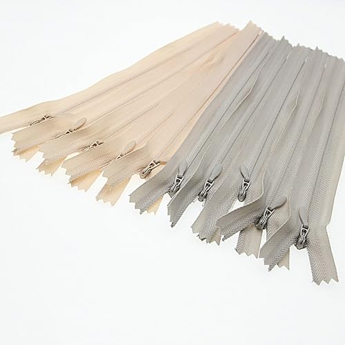 Miniatura 10 de Leekayer Cremallera invisible de 16 pulgadas para coser  3# Negro Blanco 16.0 in Nylon oculto para almohada, cojín, colchón, cama de perro,