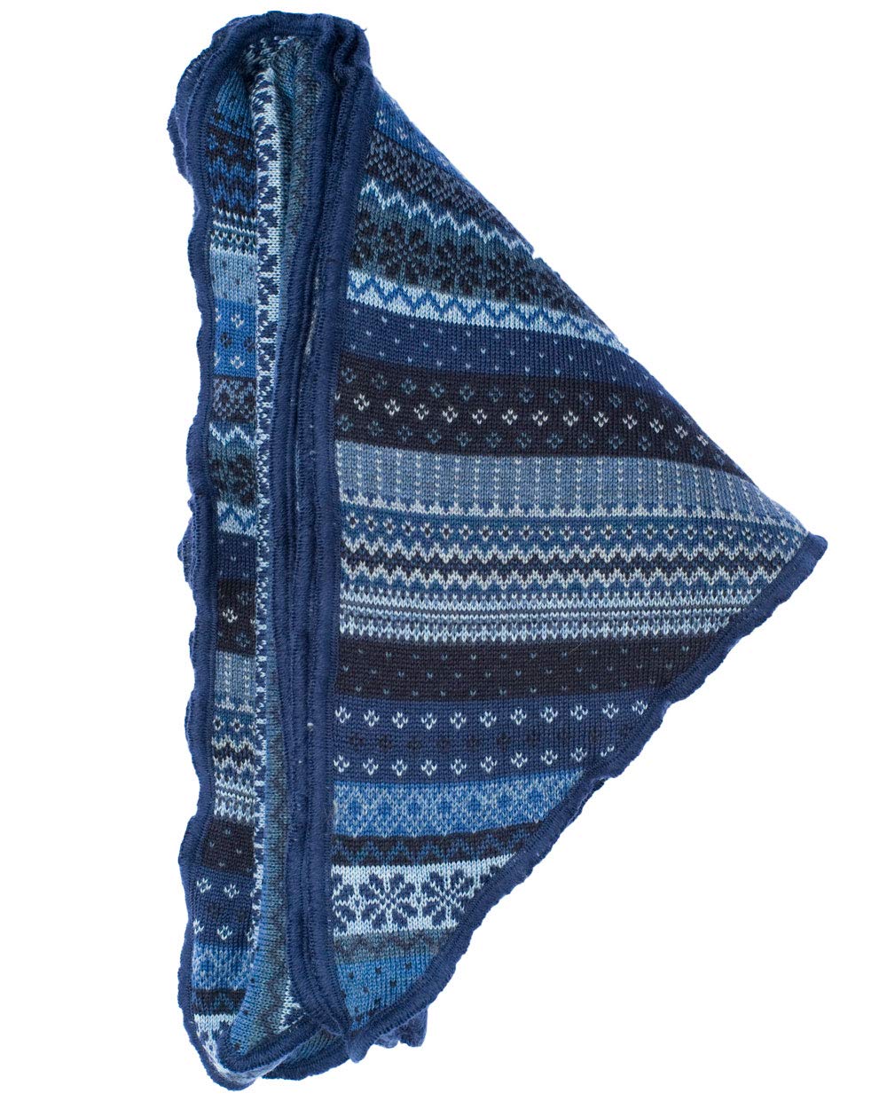 Invero, sciarpa triangolare in lana merino Tiziana, 100% lana Blu Taglia unica