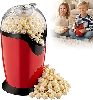 Máquina Para Hacer Palomitas,1200W 220V Máquina De Palomitas De Maíz,Bestron Palomitero,Máquina Eléctrica De Palomitas Para Cine En Casa,Fiestas,Noches De Cine,Negro-Rojo,3 Minutos Rápido Y Fácil