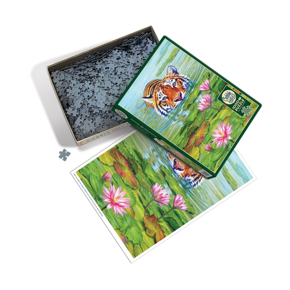 Cobble Hill 1000 Piece Puzzle - Land of The Lotus - Sample Poster Included, 8.25" x 11.25" x 2.0" - Image 4