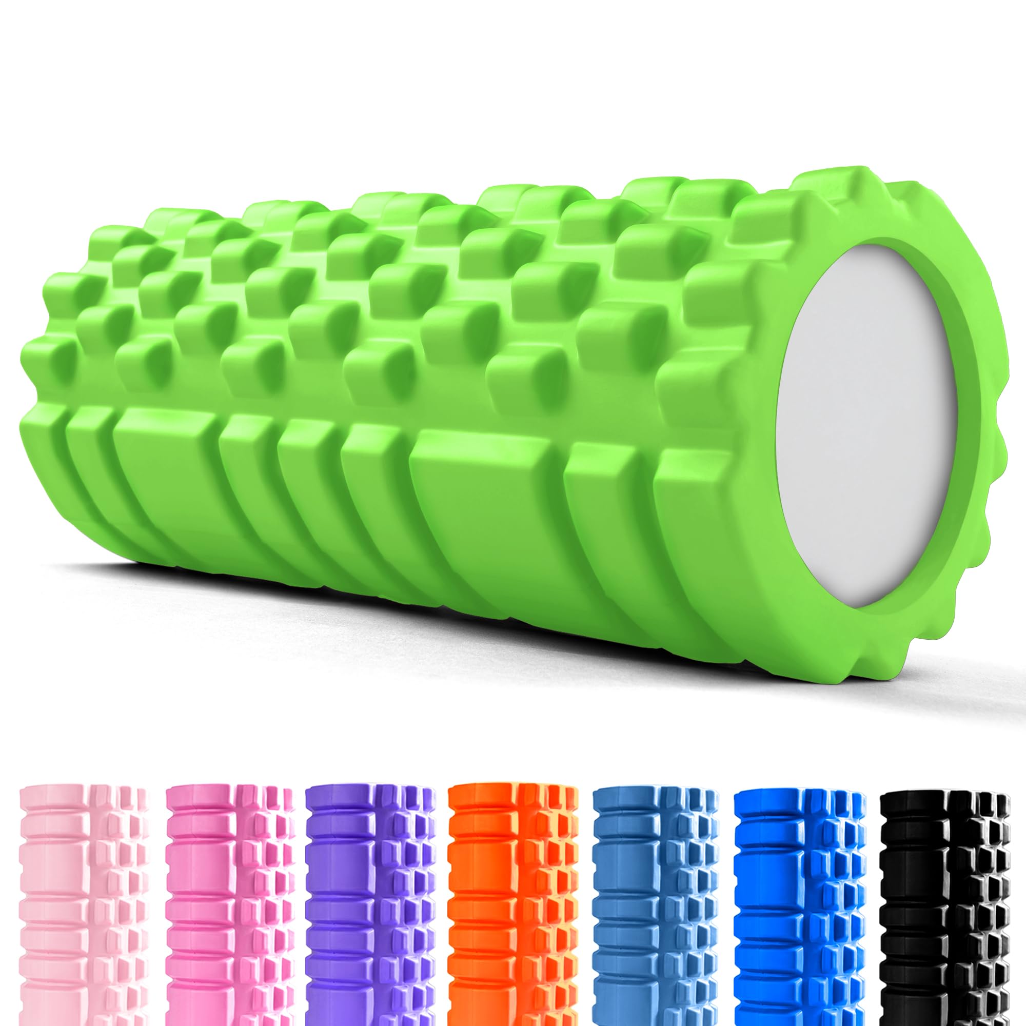 Foam Roller Unycos Per Automassaggio - In EVA, Carico 130kg - Per Yoga E Recupero Muscolare - Azzurro - Foto 12