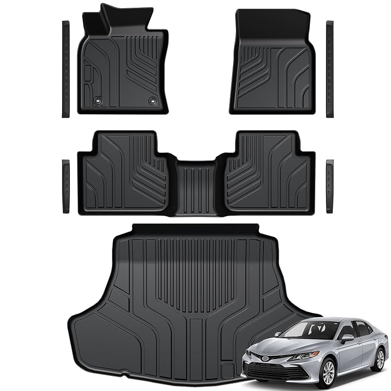 Kit de tapetes automotivos em TPE para Toyota Camry 2018–2024, gasolina FWD, com tapete de porta-malas e protetores de soleira GALVAGNITE