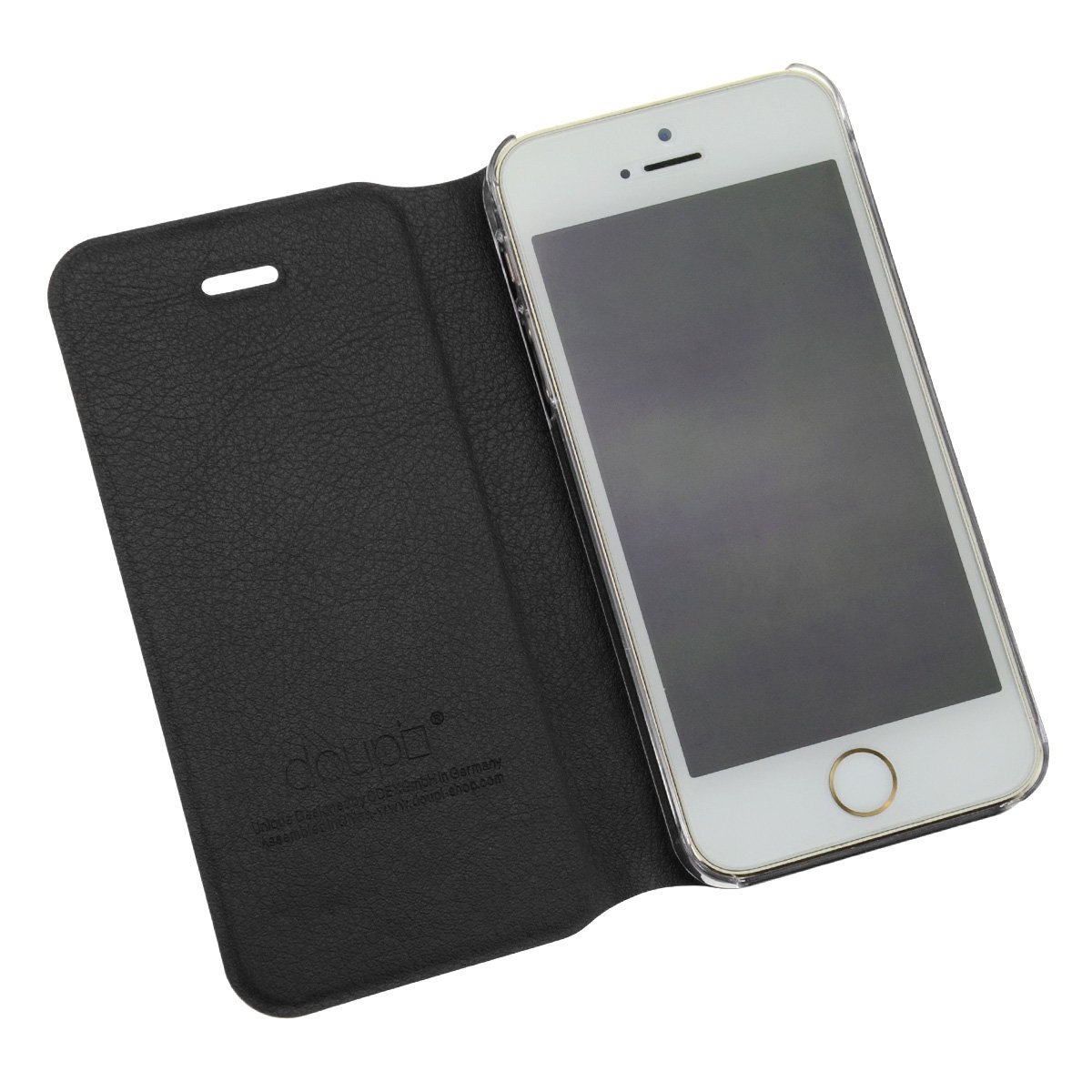 doupi Flip Cover for iPhone 4 / 4S, Magnet Protective Flip Case Book Style Screen Protector Stand, black, iPhone 4/4S - Image 4