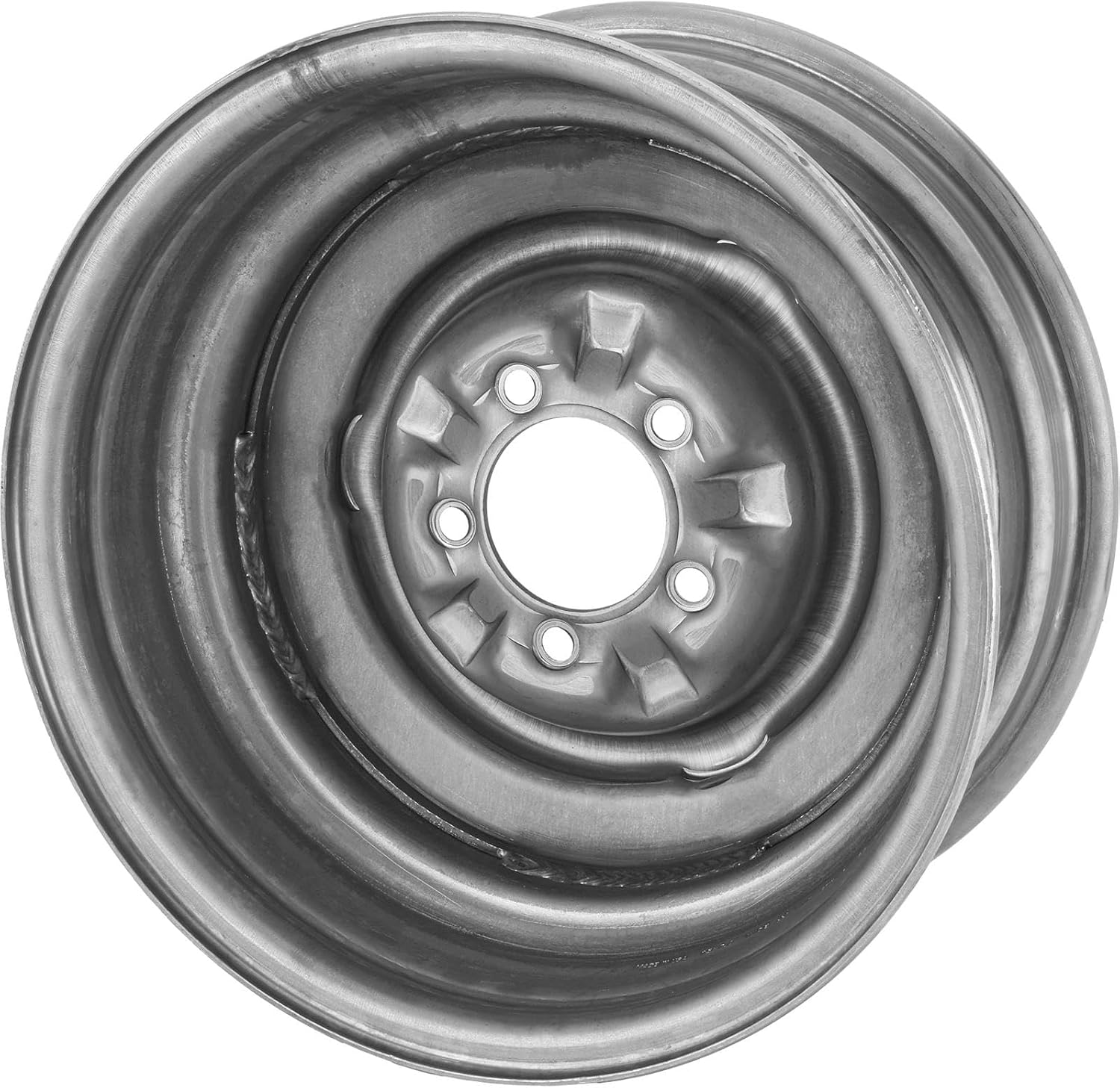 O/E Style Hot Rod Raw Steel Wheel, 15x7, 5 on 4.5, 4.25 BS