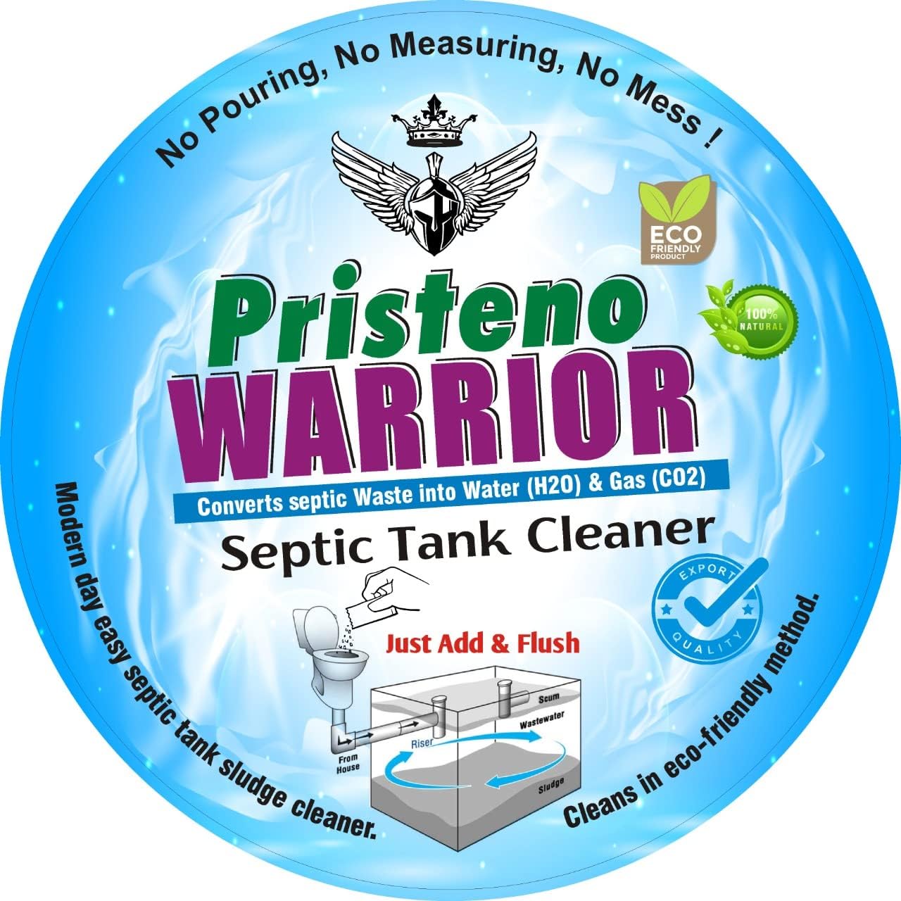 Pristeno Warrior | Powerful Septic tank Bio Cleaner | With Free 250g Bio Toilet Cleaner