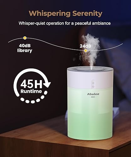 Miniatura 6 de Abolee Humidificadores para dormitorio de 4.5 L con difusor de aceite esencial, humidificador de habitación grande, humidificador de aire silencioso