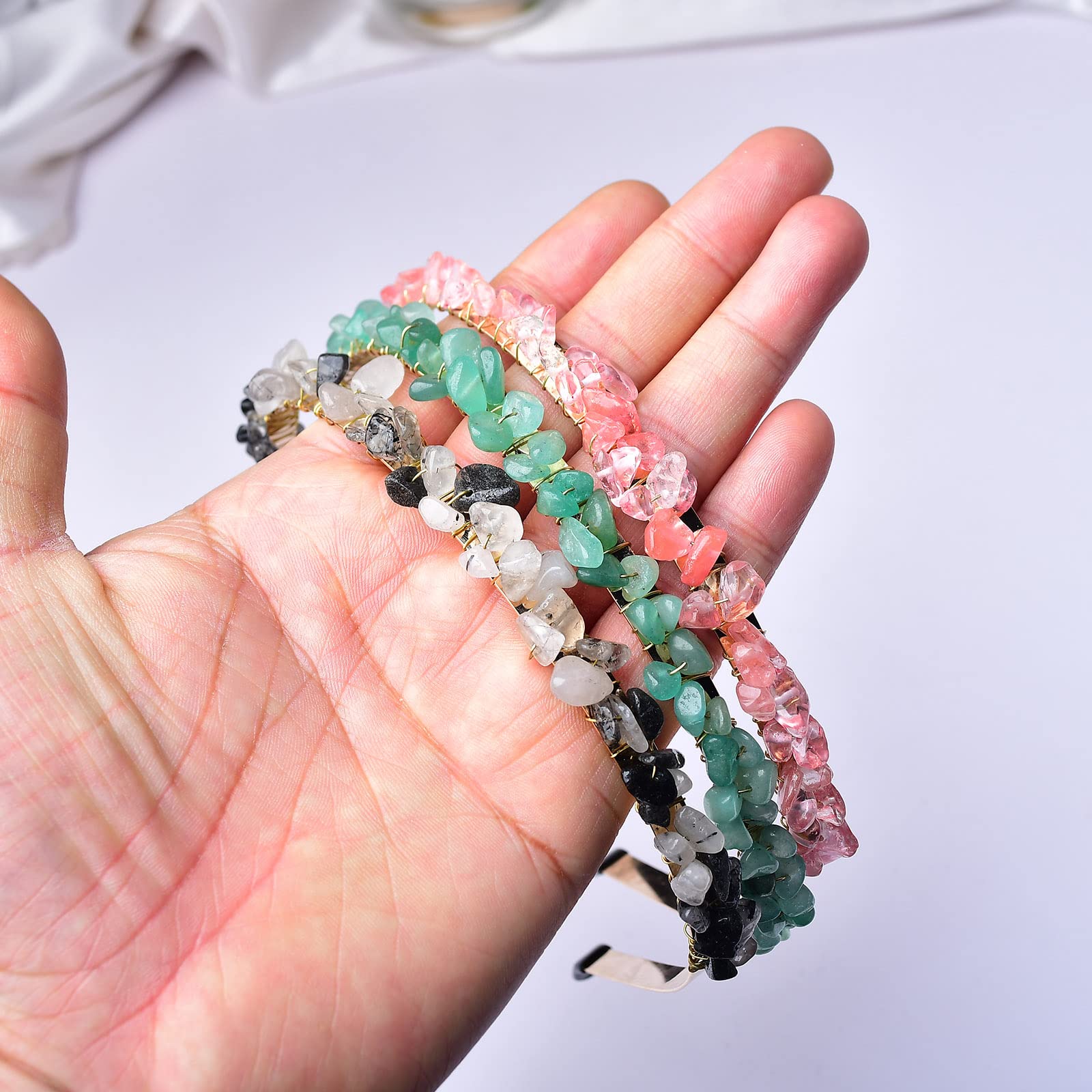Amazon.com : FZBHRO Raw Crystal Quartz Headband Genuine Crystal