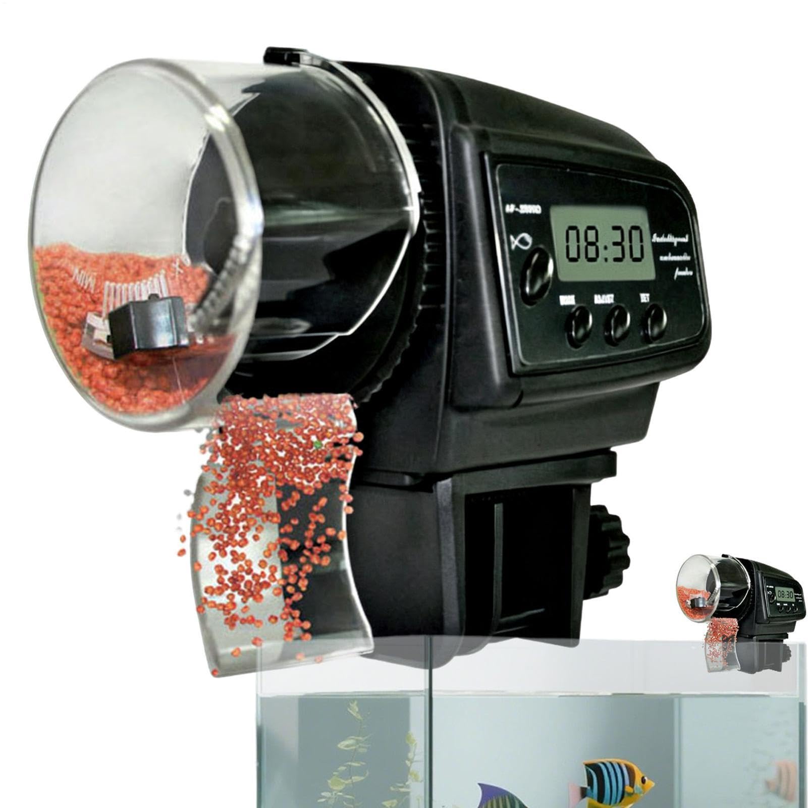 Alimentatore automatico del pesce, erogatore 'alimento del