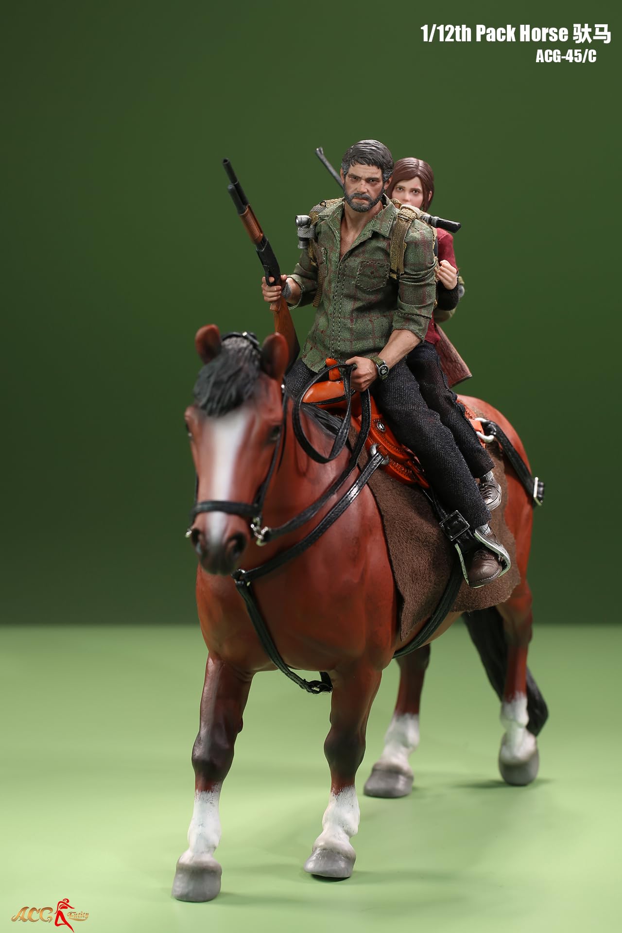 ACGTOYS ACG-45C 1/12 Escala Animal Model Pack Horse Collectible Animal Figure Toy for Birthday Ornaments