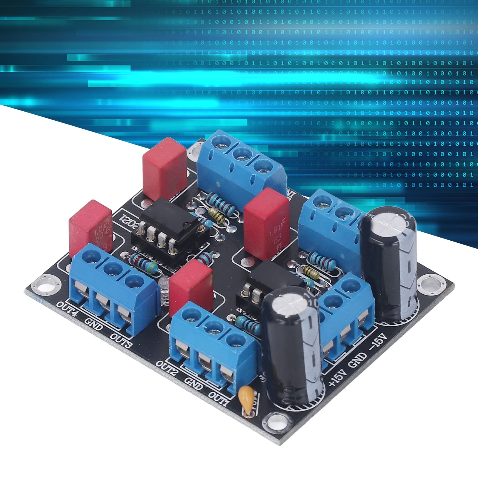 CHICIRIS Driver Chip -Board NE5532 Modulo Amplificatore per Prestazioni per Rafforzamento Ad Alta Prestazione, Adatto per L'alimentazione DC12V 15V, Adatto