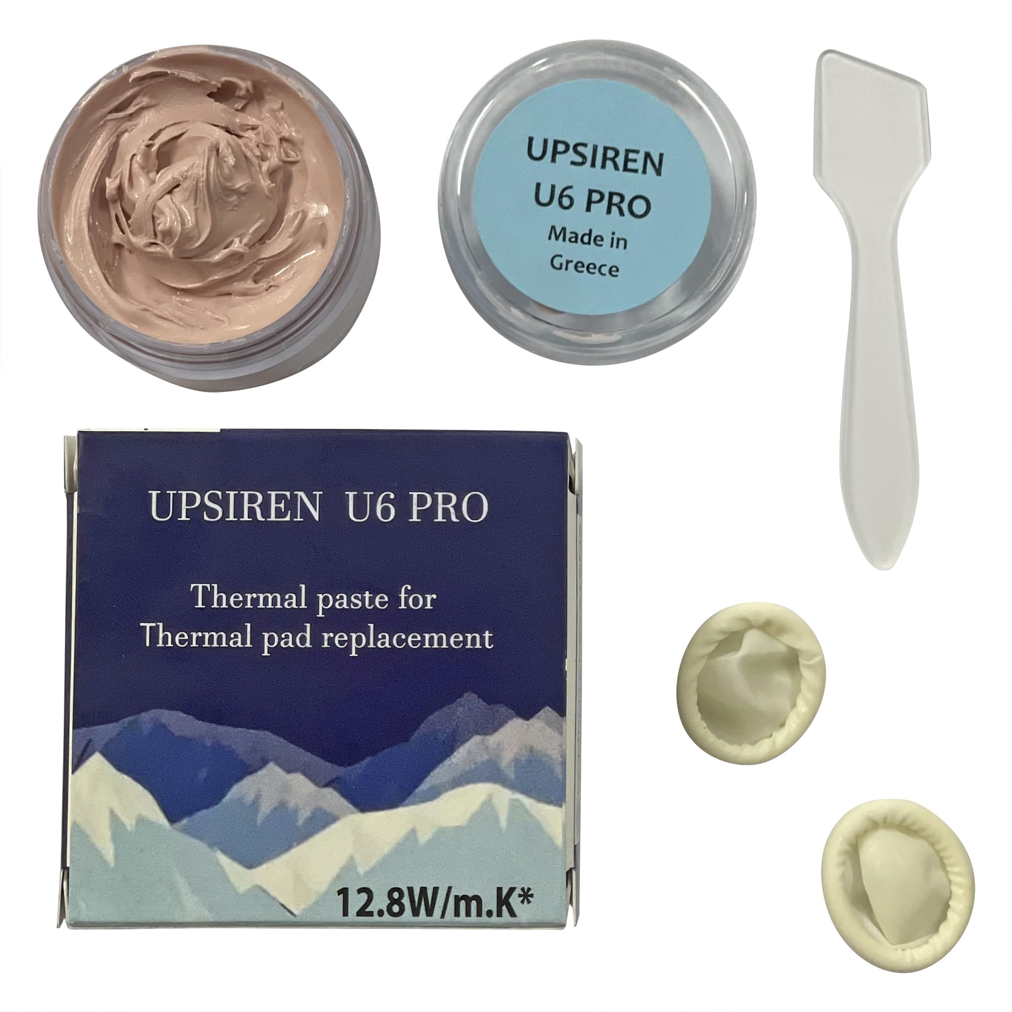 UPSIREN U6 PRO 50G. Pasta Termica per VGA GPU IC Processore, Raffreddamento Rapido, Sostituzione del Pad Termico, Pasta Isolante Termica ad Alte Prestazioni, 12.8W/m.K