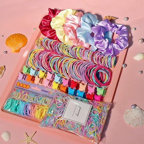 Miniatura 2 de YANRONG Lazos multicolores para el cabello para mujeres y niñas, soportes elásticos para cola de caballo, banda de goma para cabello grueso y