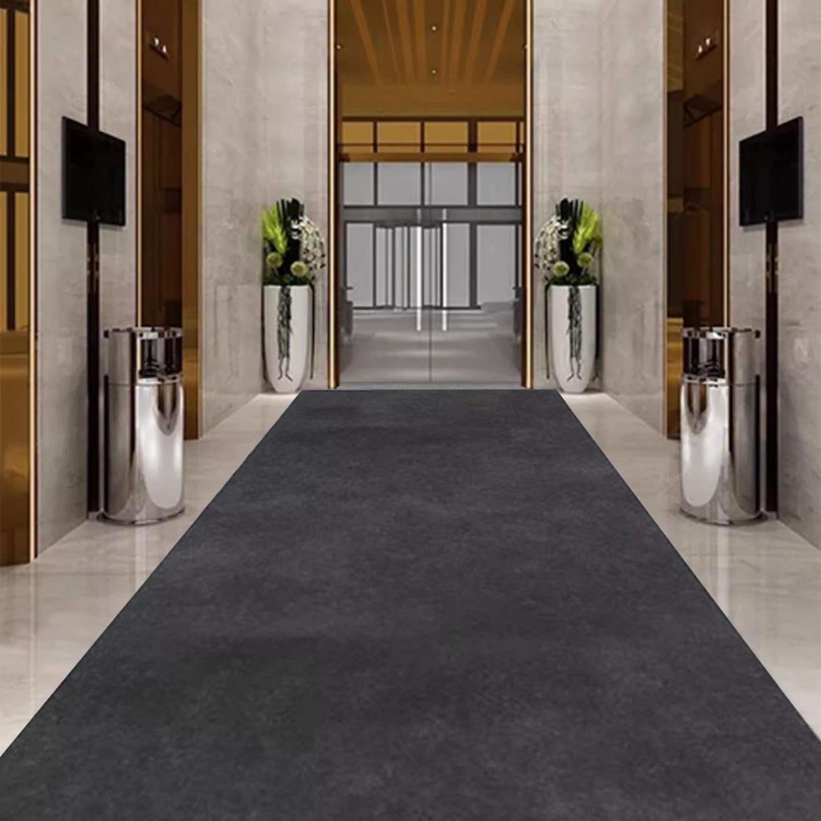 Luyckfrazy Grey Narrow Runner Rug For Hallway, Long Carpet Runners With Non Slip Backing, Extra Long Washable Household Hotel Corridor Hall Runner Rugs - (Size : 120×600Cm/3.9Ft×19.7Ft)