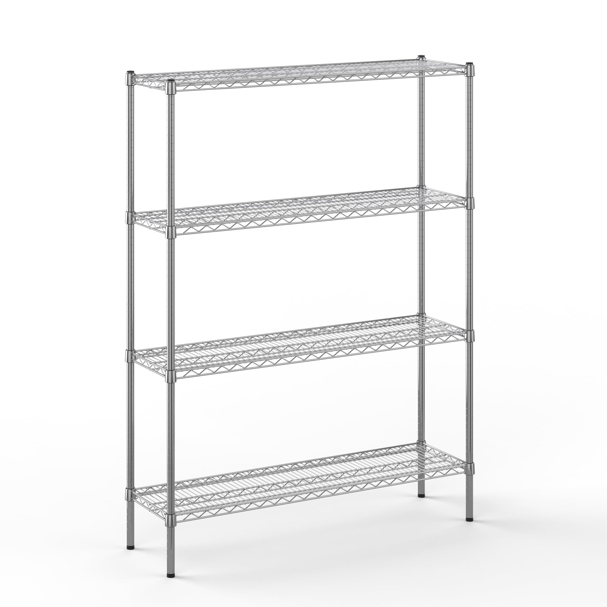 14" Deep x 48" Wide x 64" Height Wire Shelving Kit | 4-Tier | NSF Commercial Storage Rack Unit