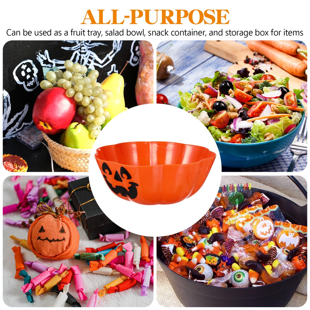 Cabilock Ciotola per Halloween, per Dolci, per Halloween, Decorazione per Il Trucco o per la concertazione di Caramelle, per Ufficio, a casa o in Classe