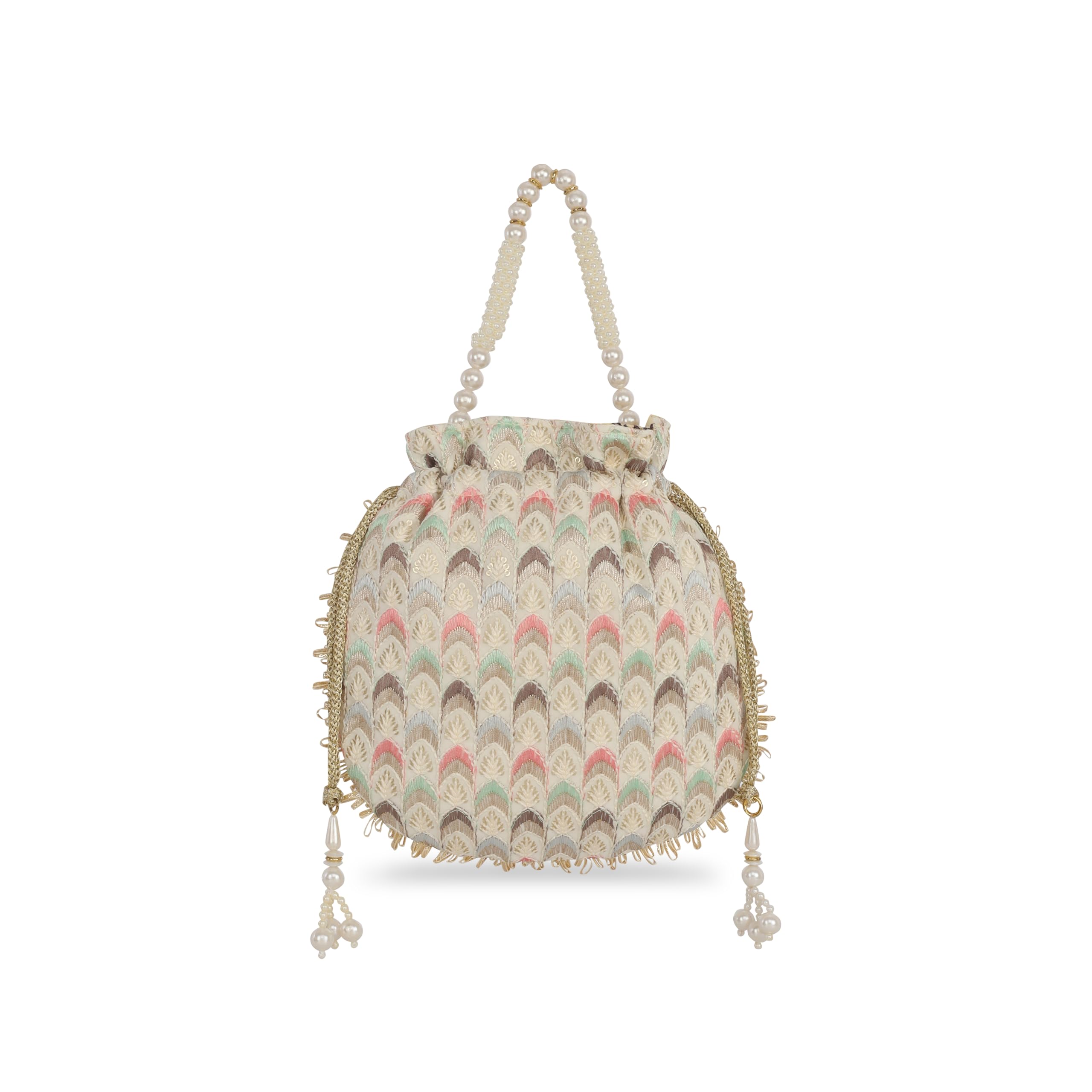 Women's Noor Chevron Embriodered Potli | Ladies Purse Handbag