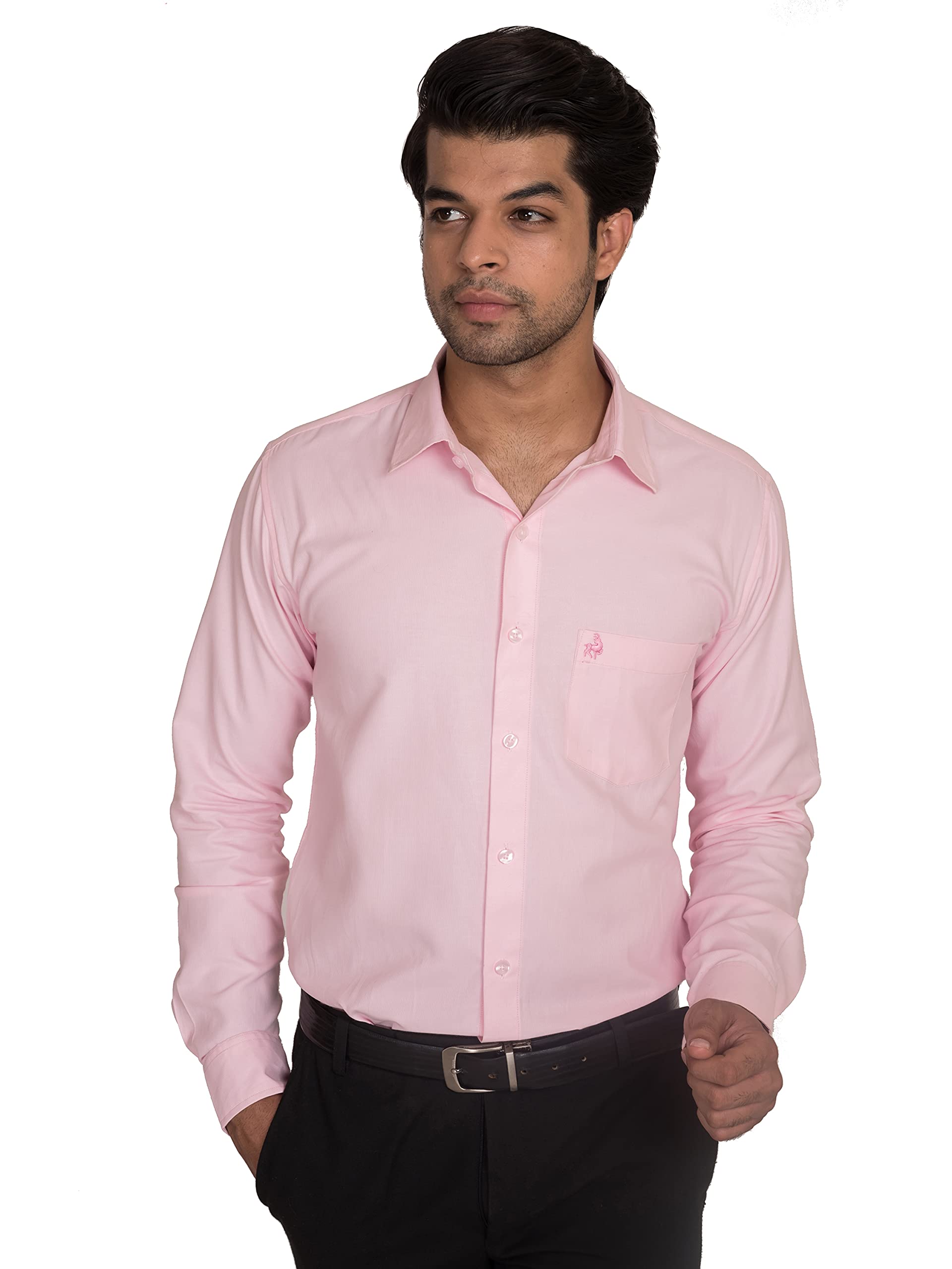 Bespoke Jaipur Men's Regular Fit Shirt (BSJEPR_Pink_40)