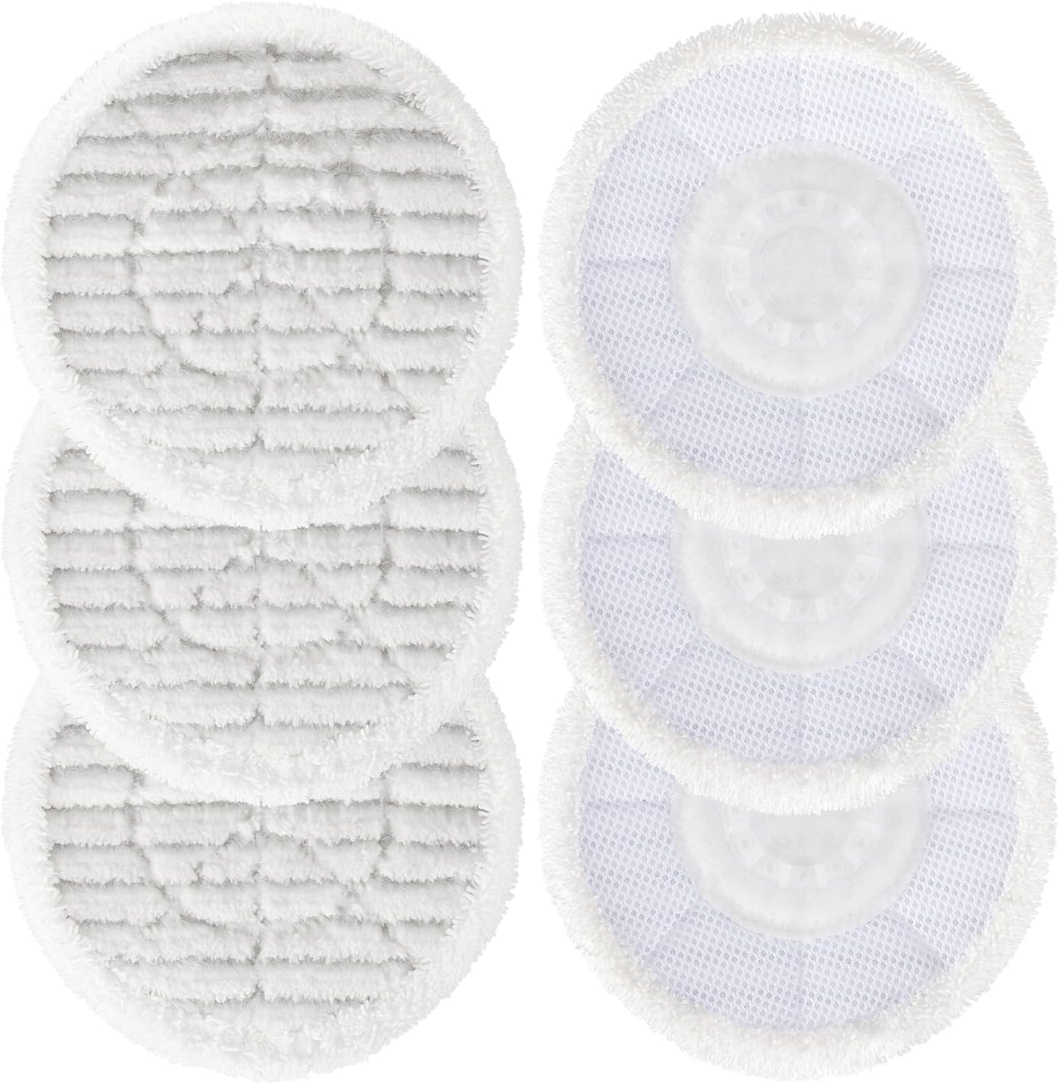 Replacement Steam Mop Pads for Shark S6002UK S7201UK Steam Mop, Reusable Steam & Scrub All-in-One Cleaning Pads, Scrubbing and Sanitizing Rotating Power Pads for All sealed hard floors (6PCS)