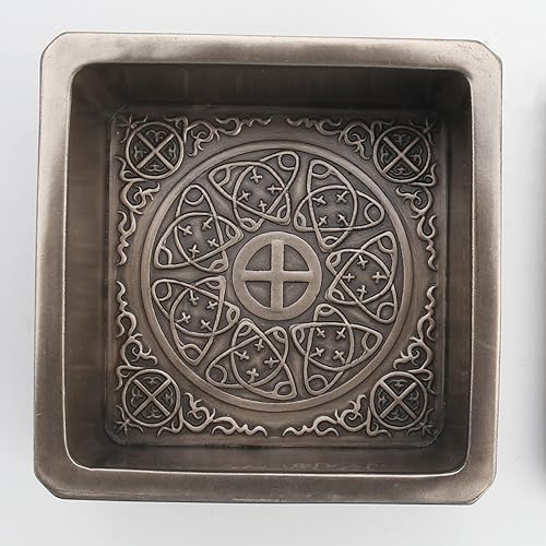 Miniatura 3 de Veronese Design Caja cuadrada de baratija con cresta de águila de doble cabeza imperio de 3 pulgadas de alto, escultura de resina fundida en frío