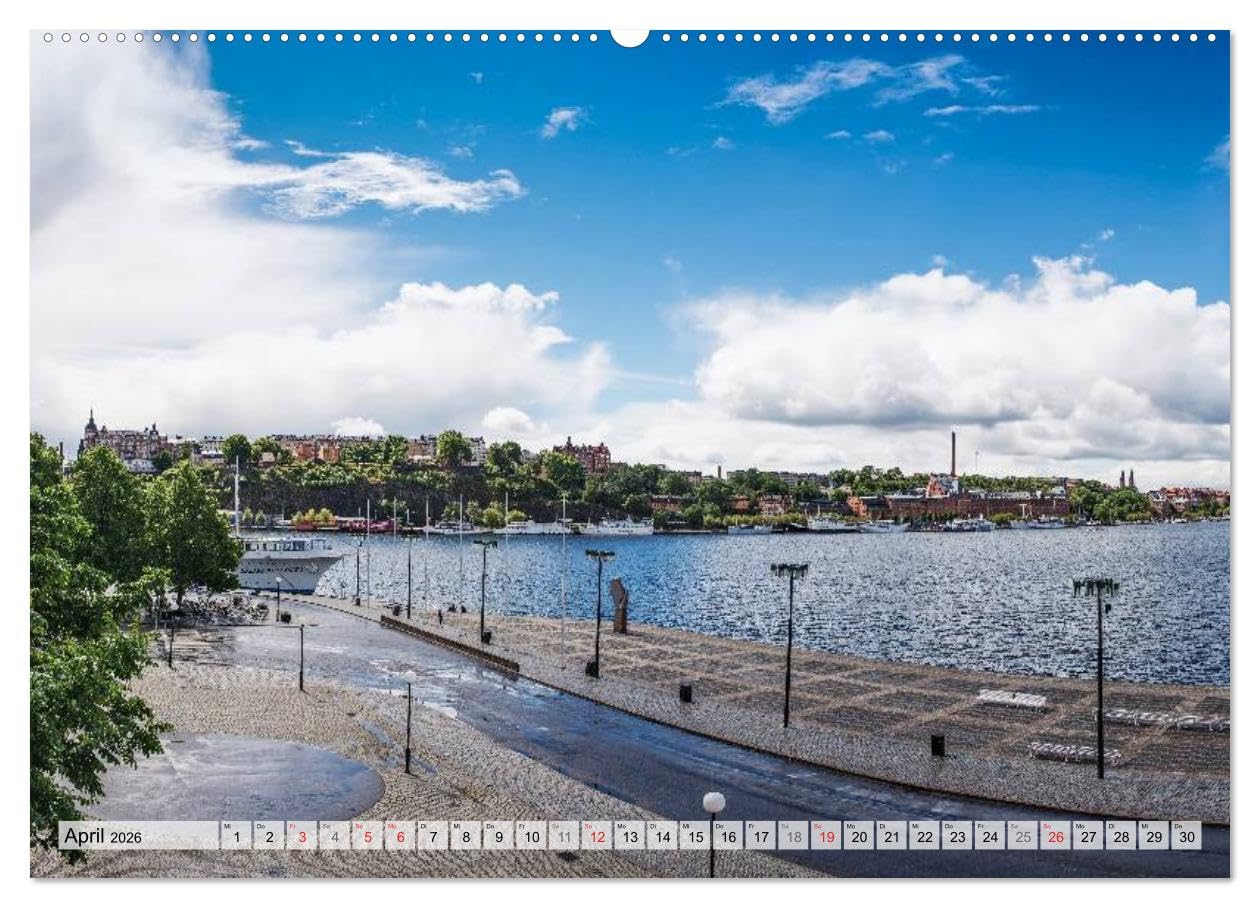 Stockholm an Mittsommer (Wandkalender 2026 DIN A2 quer), CALVENDO Monatskalender: Stockholm im Licht der Mittsommernacht. (CALVENDO Orte)