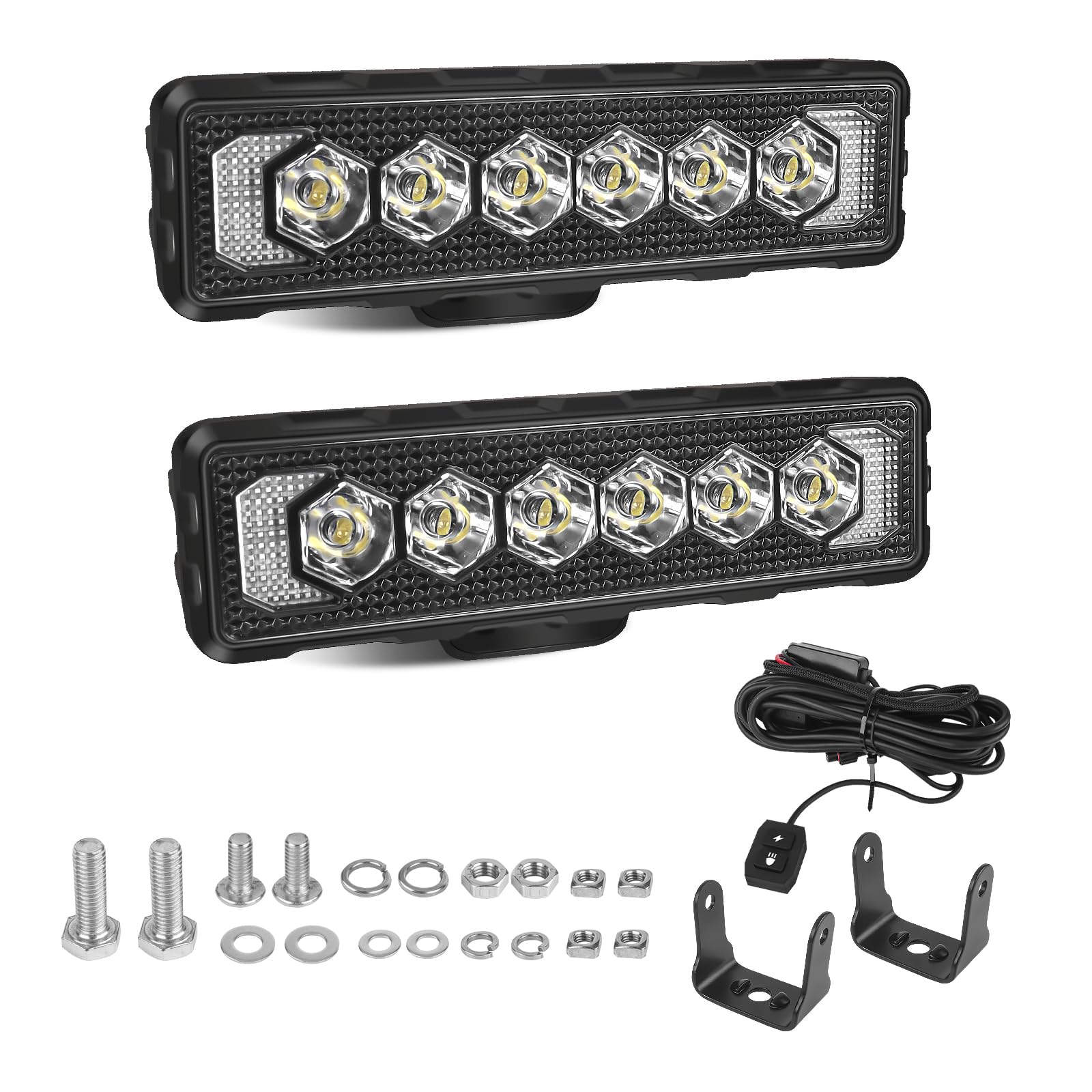 Chelhead 2-teiliges 15,2 cm LED-Lichtleisten-Set mit Schalte