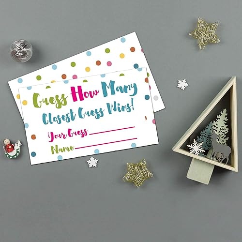 Miniatura 2 de Tarjetas de juego Candy Guessing, paquete de 50, actividades de juegos y decoraciones.